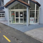 Apartment entrance - Before concrete resurfacing