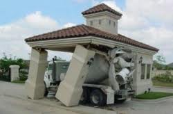 Concrete truck did not fit