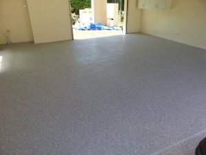 6mm Grey E-Flake on Garage Floor - Auckland